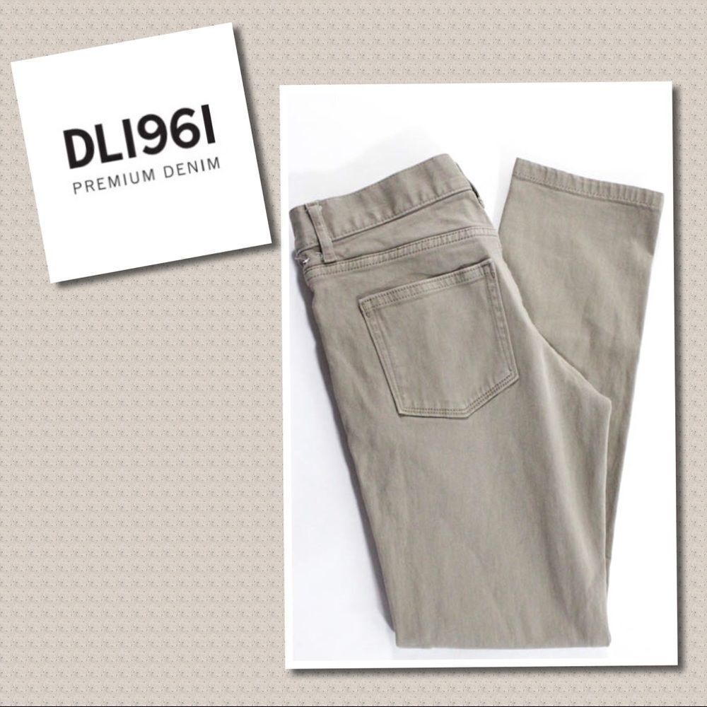 DL1961 Beige “Brady” Slim Straight Jeans 14